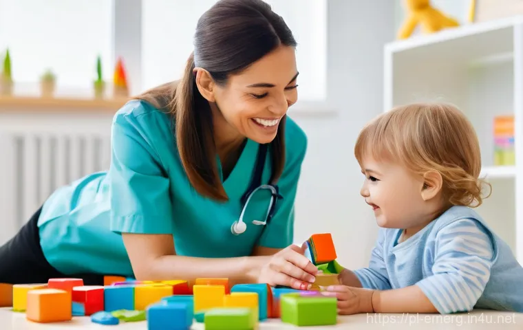 작업치료사의 팀 리더 경험담 - **Prompt: Diverse Occupational Therapy Team Collaborating in a Modern Clinic**
    An image depictin...
