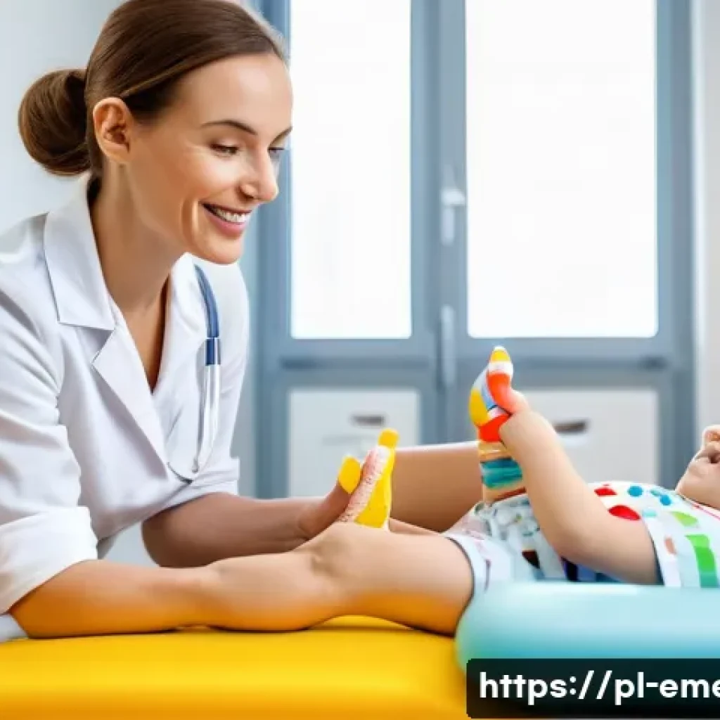 작업치료사로서의 자기 PR 전략 - A professional occupational therapist in a modern rehabilitation center, warmly interacting with a c...
