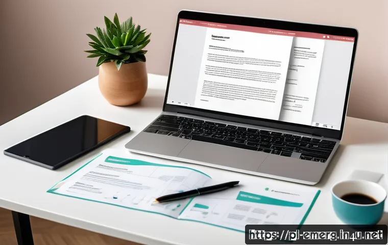 작업치료사 실습생 포트폴리오 작성법 - A professional occupational therapy portfolio layout displayed on a clean, modern desk with a laptop...